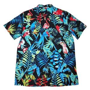 Seaspice tropical print men's shirt black size S